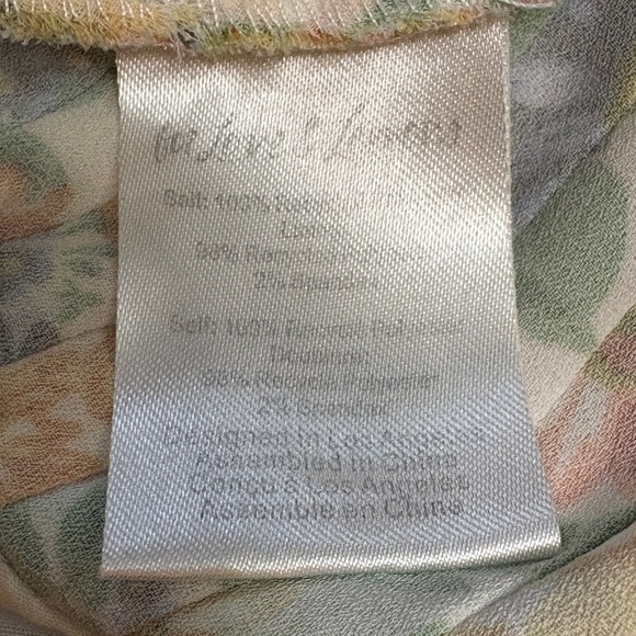 For Love & Lemons Rosalyn Miniskirt Green Yellow Pink Marigold Floral Size M - Picture 11 of 13